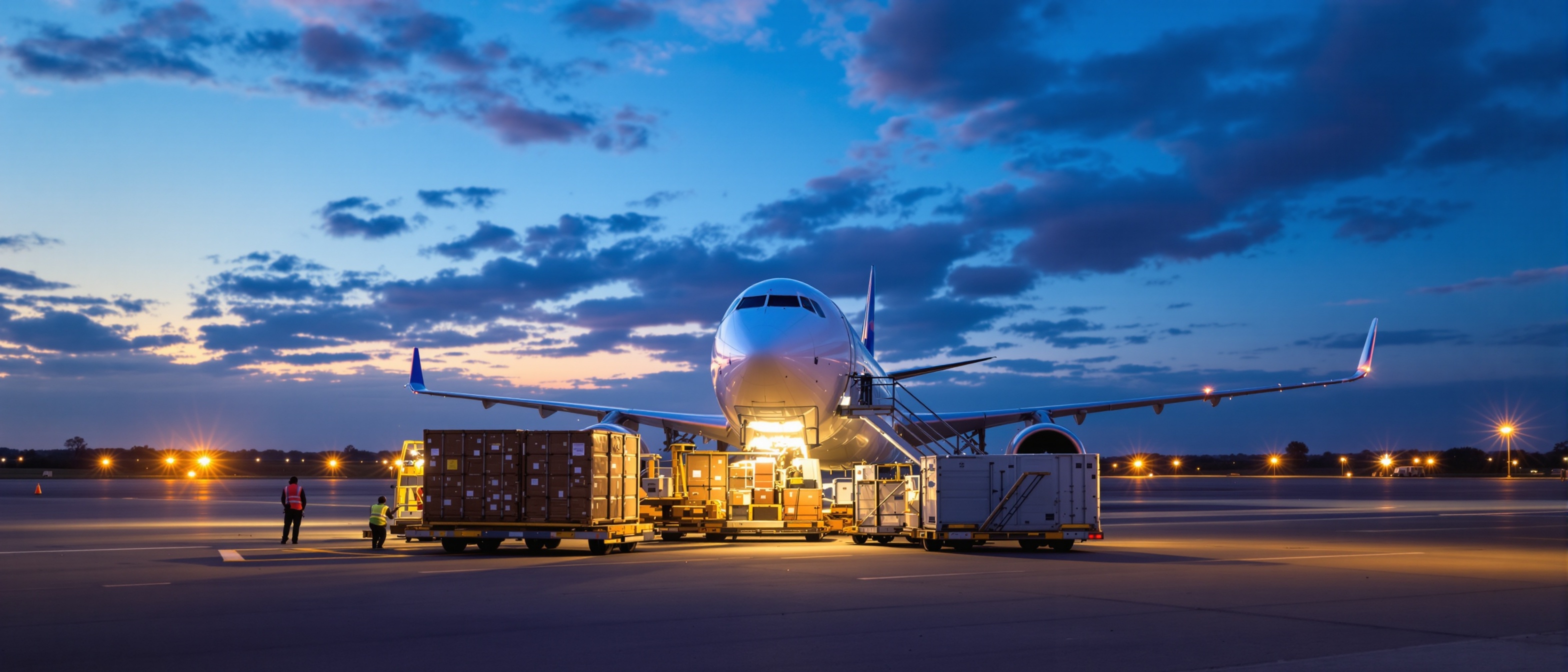 Air freight cargo loading at OR Tambo International Airport Johannesburg