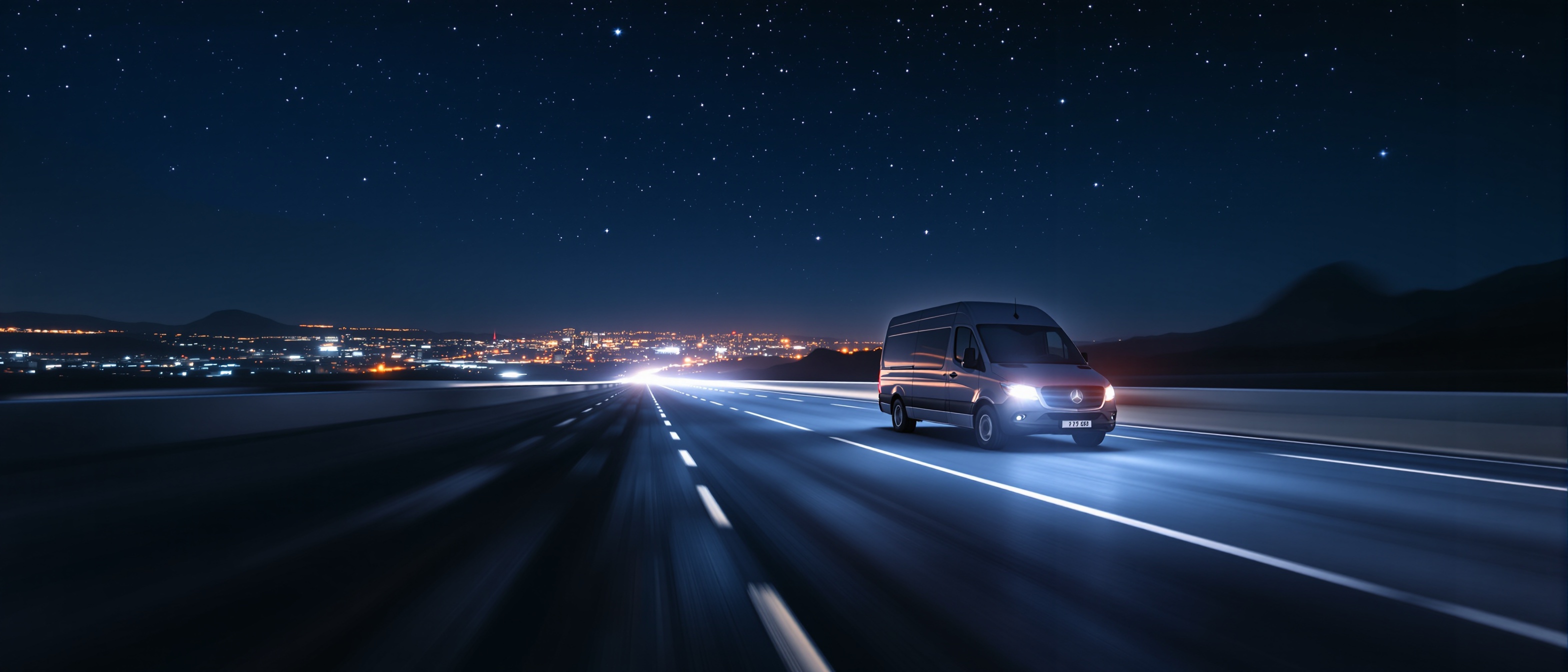 Fastest overnight courier South Africa - express delivery van at night